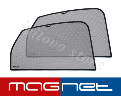 Suzuki SX4 (2006-2010) комплект бескрепёжныx защитных экранов Chiko magnet, задние боковые (Стандарт)